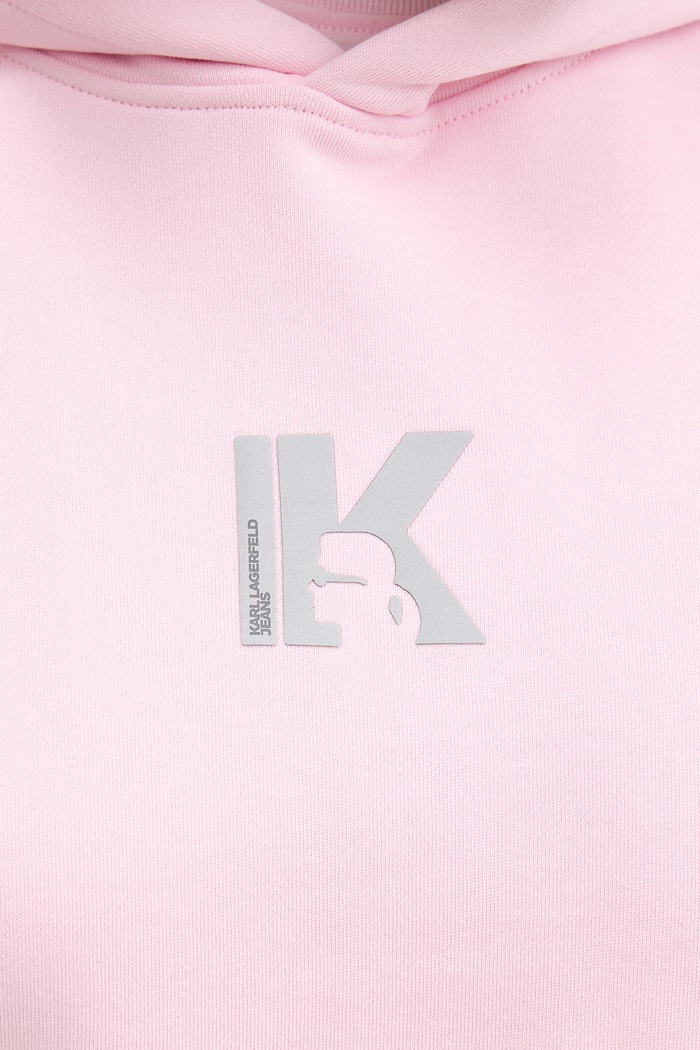 Karl Lagerfeld Jeans суичър с качулка женски памучен B2W20037 розов