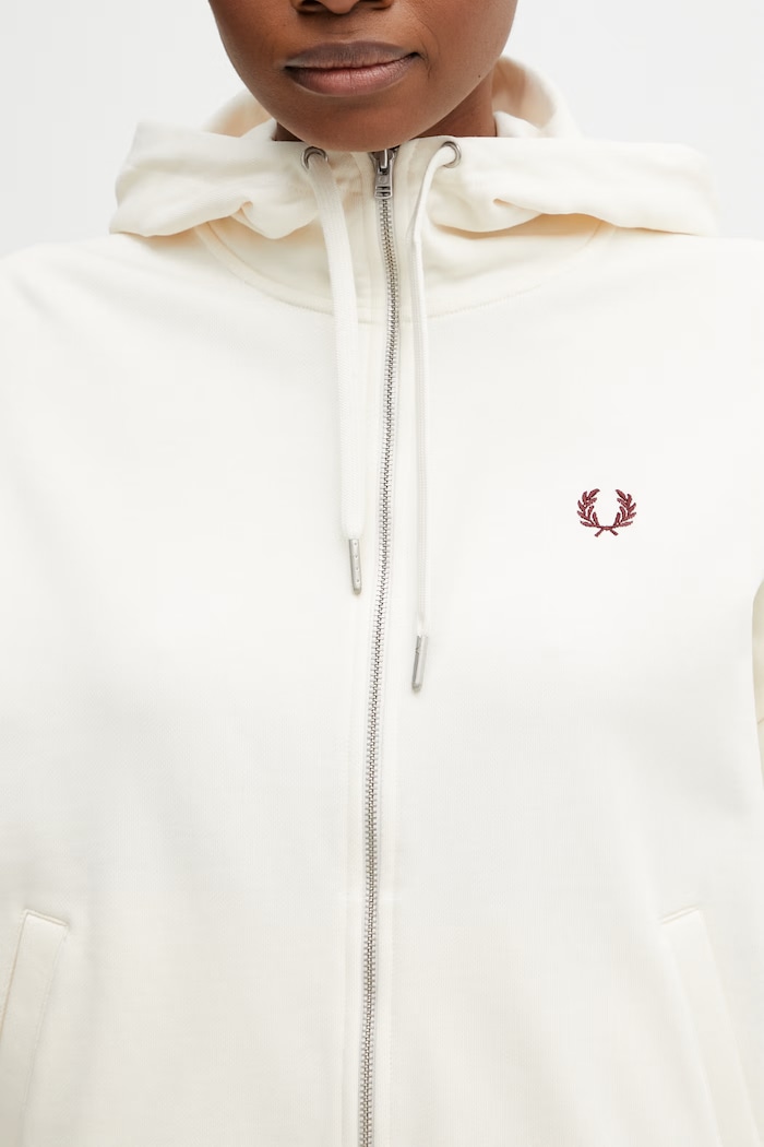 Fred Perry Women's cotton zip-up sweatshirt beige G2164