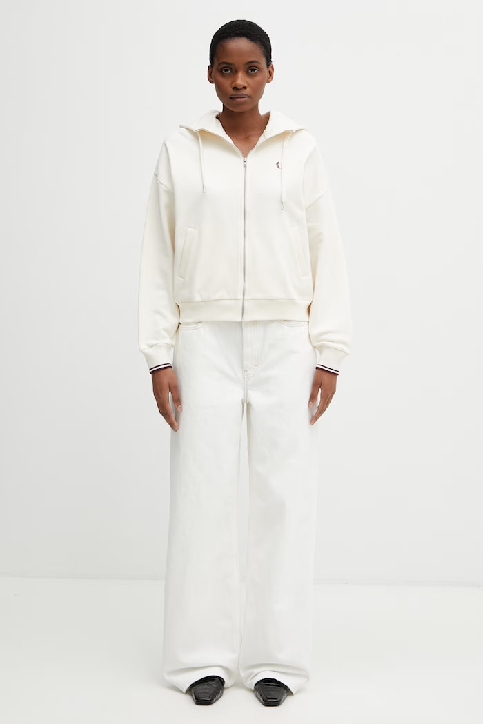 Fred Perry Women's cotton zip-up sweatshirt G2164 beige