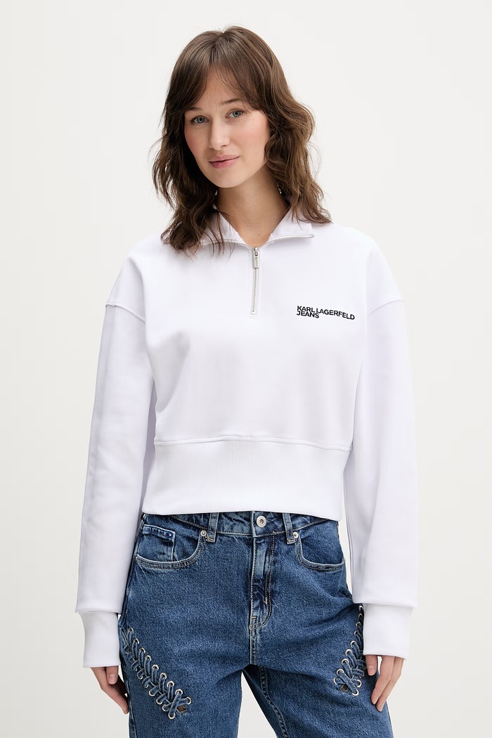 Pulover Karl Lagerfeld Jeans Našitek bela B2W20041