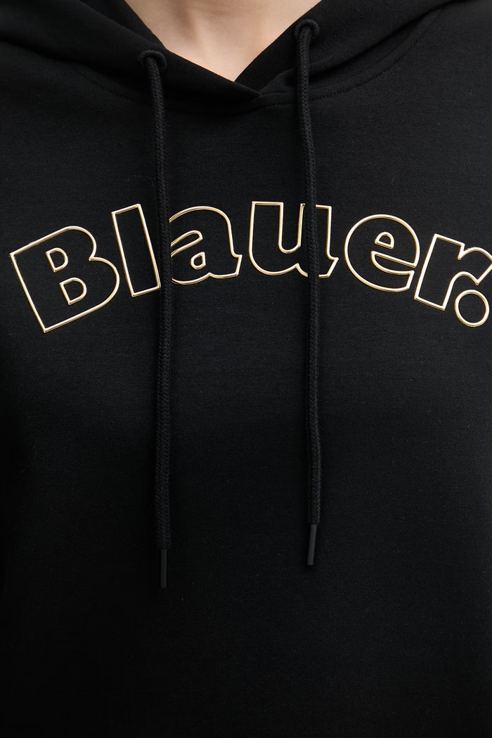 Blauer mikina s kapucňou dámska bavlnená FAYETTE BLDF08057 čierna