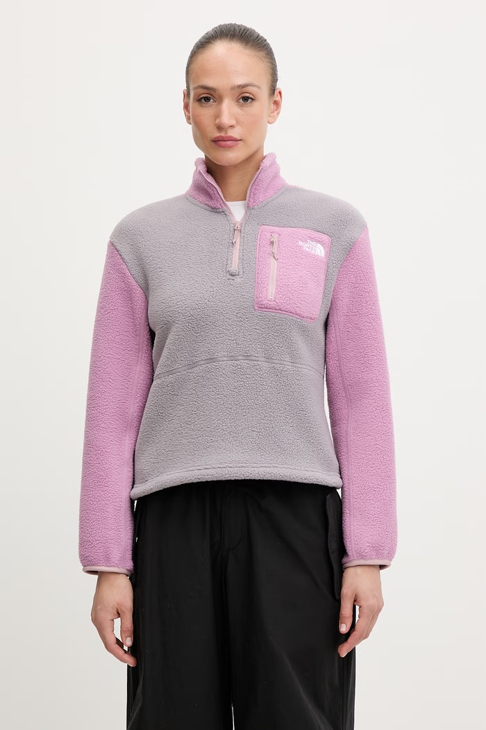 The North Face hanorac pentru femei, din polar Yumiori roz NF0A8E89M5O1