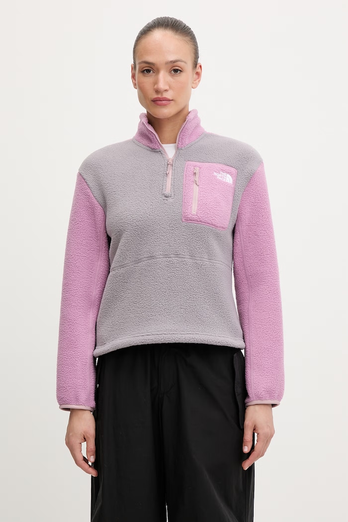 The North Face hanorac pentru femei, din polar Yumiori roz NF0A8E89M5O1