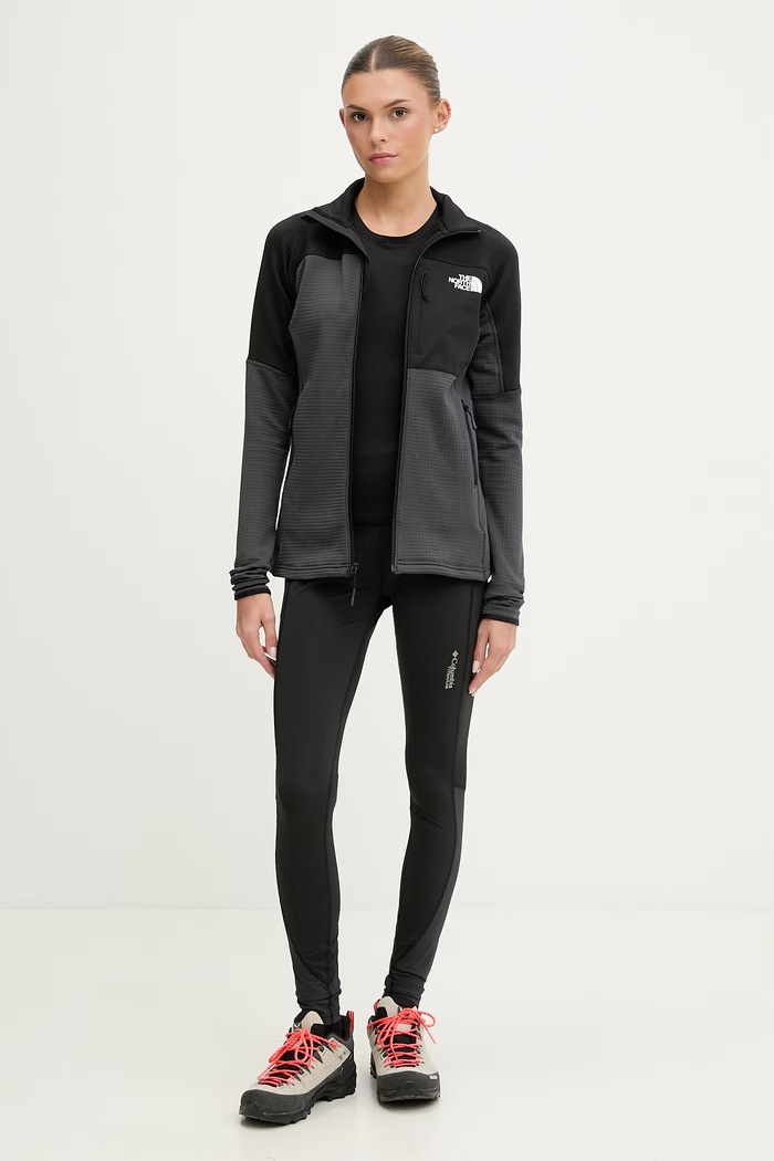 Dámska mikina na zips The North Face Powergrid stormgap NF0A8G32MN81 sivá SS26