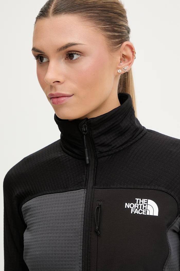 Dámska mikina na zips The North Face Powergrid stormgap sivá NF0A8G32MN81