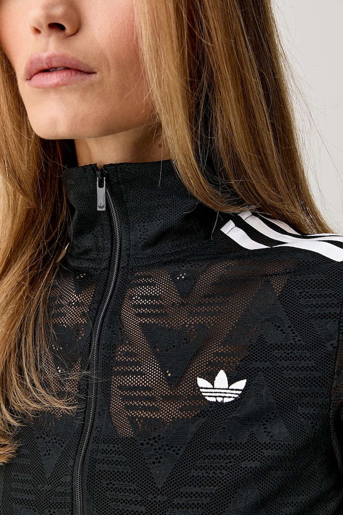 adidas Originals μπλούζα με κουμπιά Γυναικεία Firebird KD0349 μαύρο