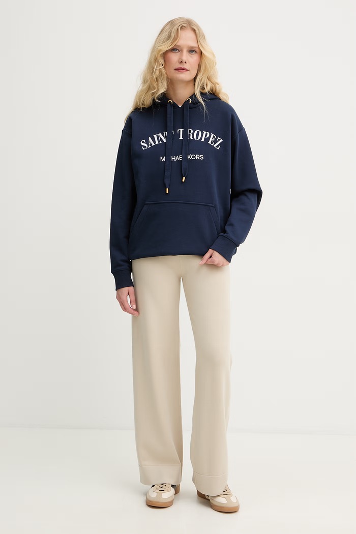 MICHAEL Michael Kors hanorac pentru femei, din bumbac MS6520W4MY bleumarin SS26