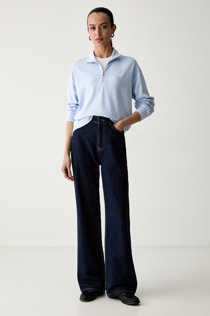 Gant bluza damska z lyocellem 4201318 niebieski SS26