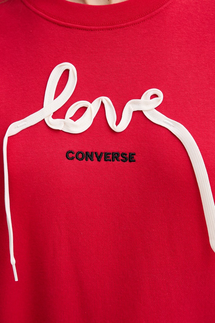 Converse mikina dámska s bavlnou x CHUCKS IN LOVE CVW6H130