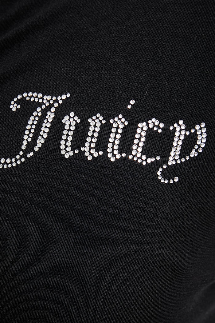 Juicy Couture dámska mikina na zips z bavlny OOLA HOODIE JCWAS126306 čierna