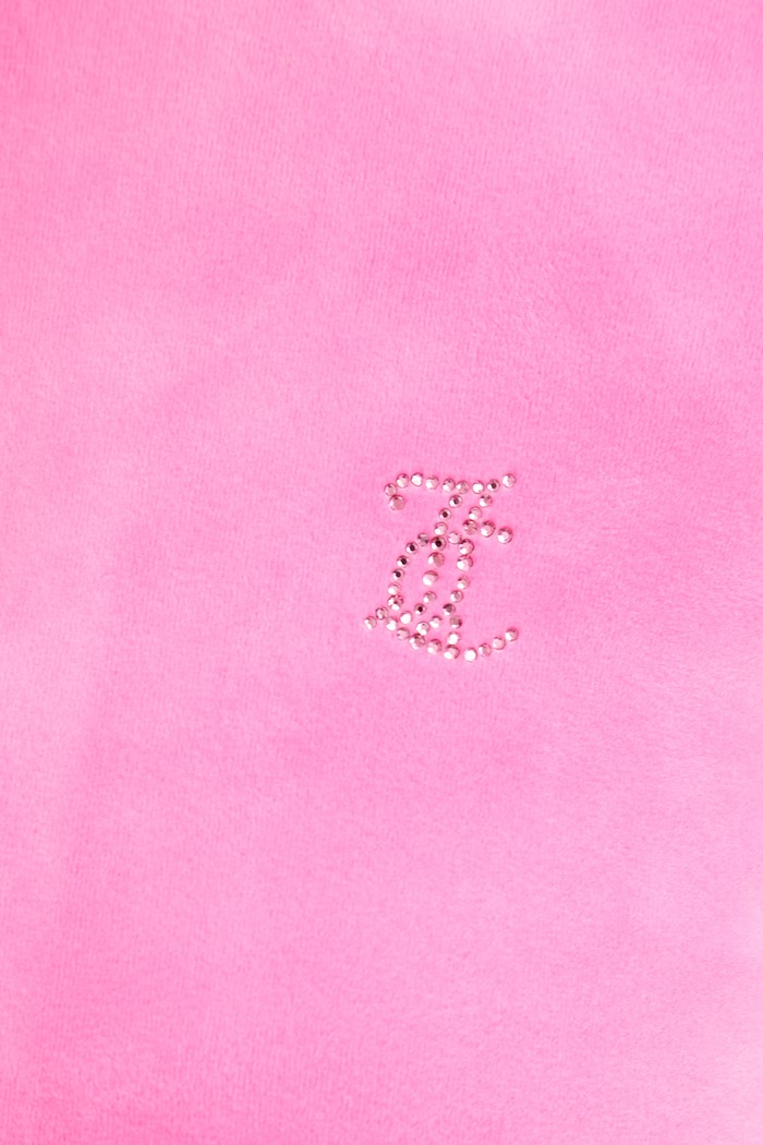 Juicy Couture dámska velúrová mikina s kapucňou MADISON COL OUT JCWAS126326 ružová