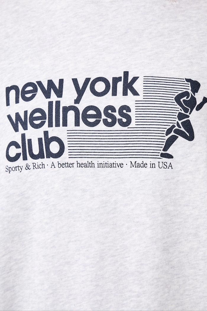 Sporty & Rich USA Wellness Club bluza bawełniana damska ST09873128GY03