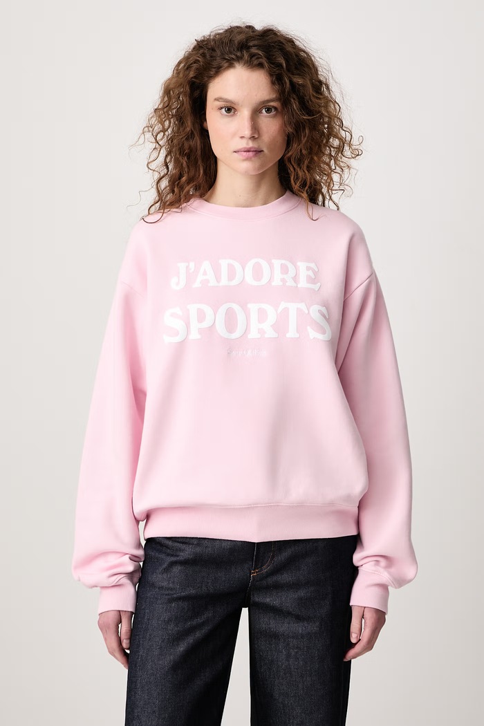 Sporty & Rich Jadore bluza bawełniana damska różowy ST09873702P144