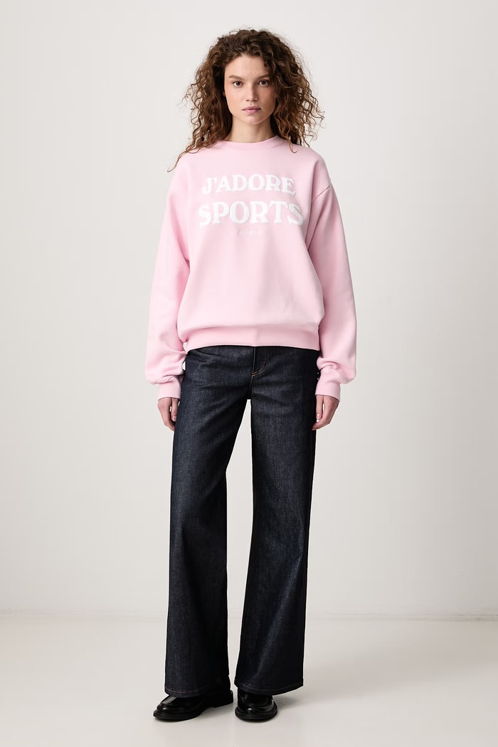 Sporty & Rich Jadore bluza bawełniana damska ST09873702P144 różowy SS26
