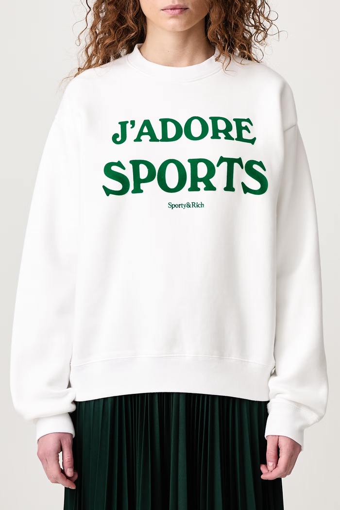 Jadore bluza bawełniana damska Sporty & Rich biały ST09873702WH01