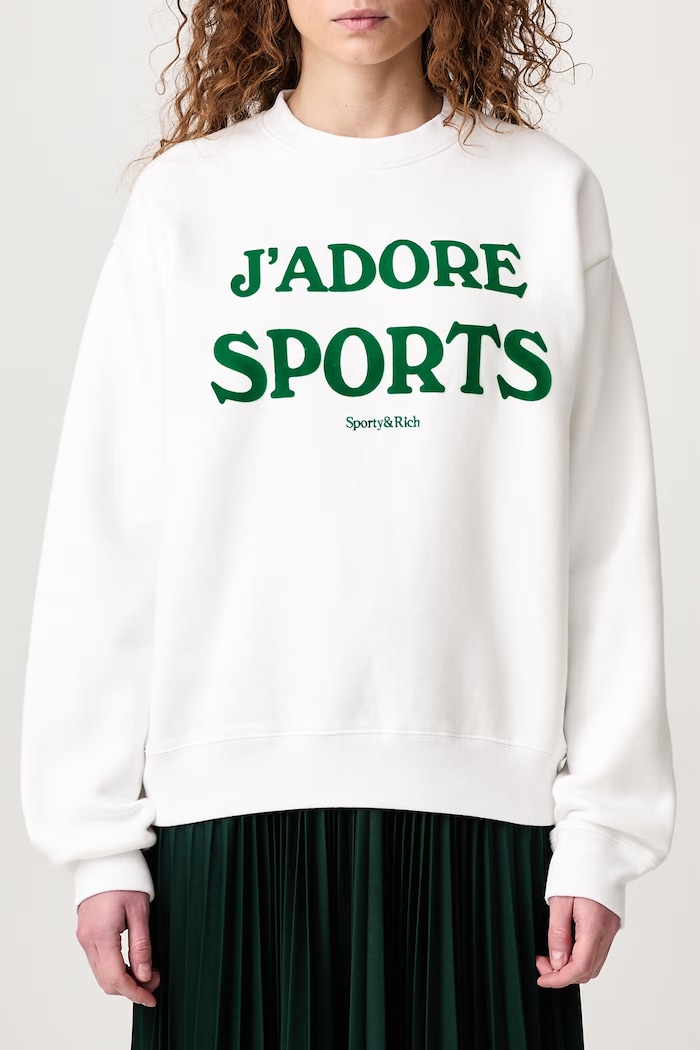 Jadore bluza bawełniana damska Sporty & Rich biały ST09873702WH01