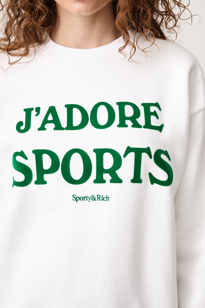 Sporty & Rich Jadore bluza bawełniana damska ST09873702WH01