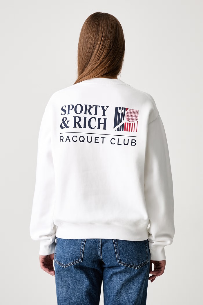Odzież Sporty & Rich Promo bluza oversize bawełniana damska ST098710431WH01 biały
