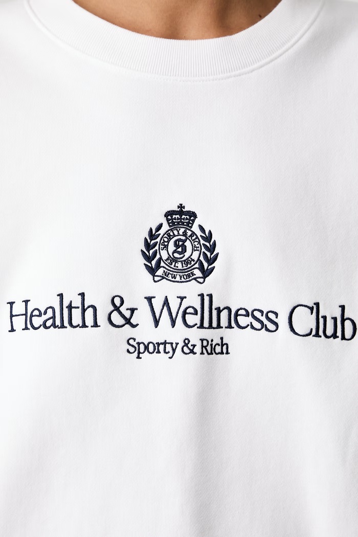 Sporty & Rich H&W Crest bluza bawełniana damska ST098712241WH01