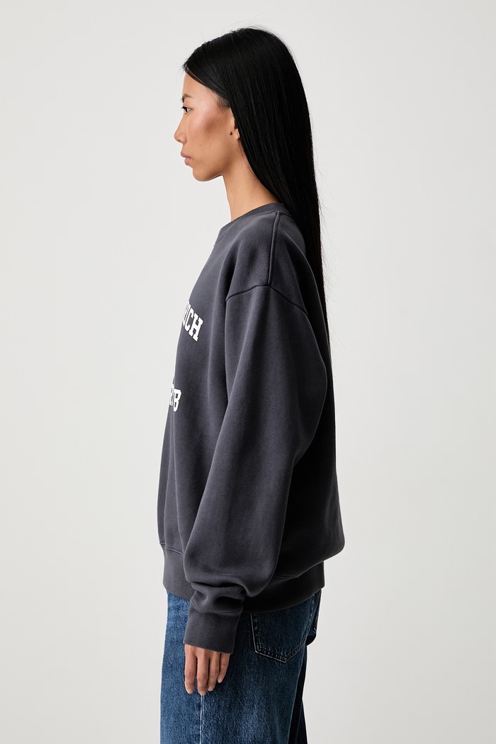 Sporty & Rich Varsity Crest bluza bawełniana damska szary ST098711218GY25
