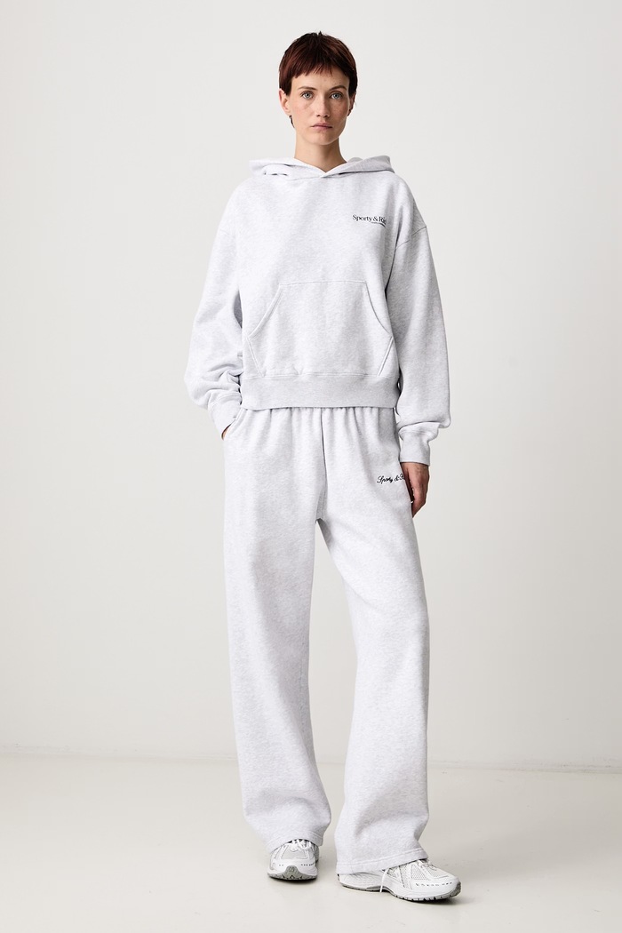 Sporty & Rich Modern bluza z kapturem bawełniana damska ST095710087GY03 szary SS26