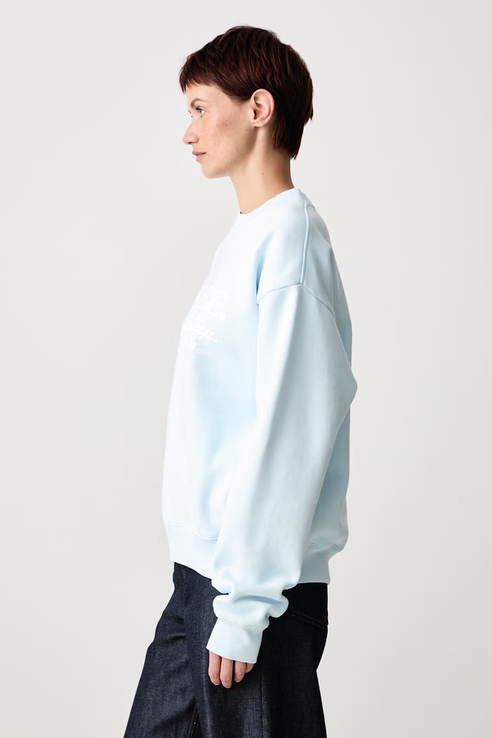 Be Nice bluza oversize bawełniana damska Sporty & Rich ST09874003BL146 niebieski