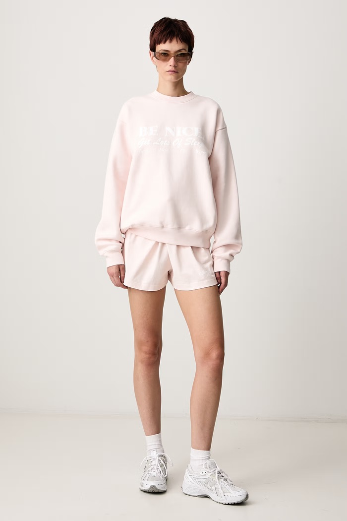 Sporty & Rich Be Nice bluza bawełniana damska ST09874003P145 różowy SS26