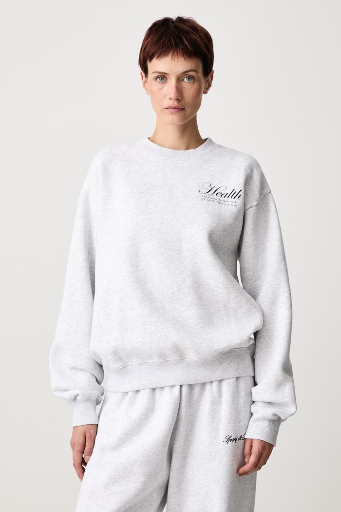 Odzież Sporty & Rich NY Health bluza oversize bawełniana damska ST09874094GY03 szary