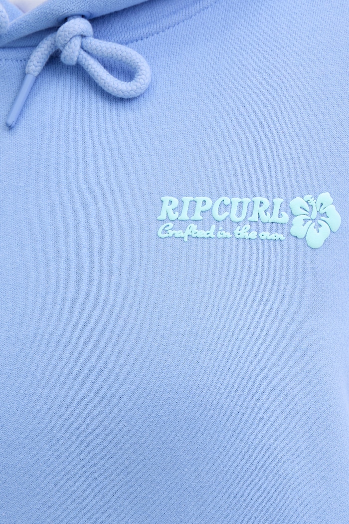 Rip Curl hanorac cu glugă pentru femei, cu bumbac SURF PUFF HERITAGE 0A0WFL albastru
