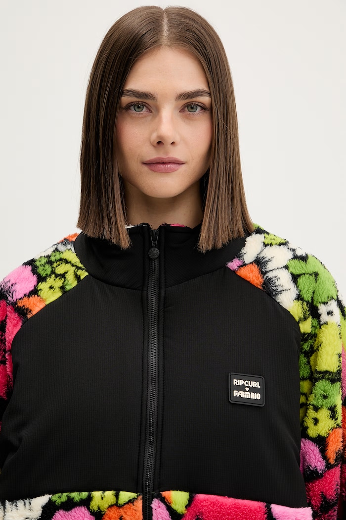 Rip Curl rozepínací mikina dámská fleecová FARM RIO černá 0C6WFL