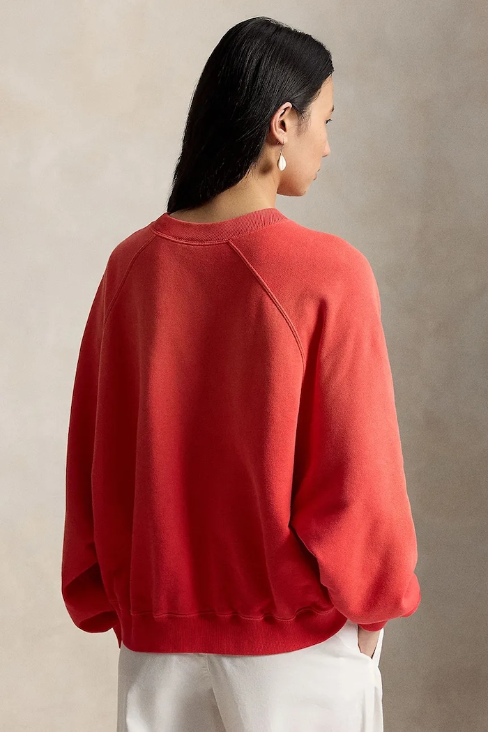Polo Ralph Lauren bluza damska z bawełną 211A12739 czerwony SS26