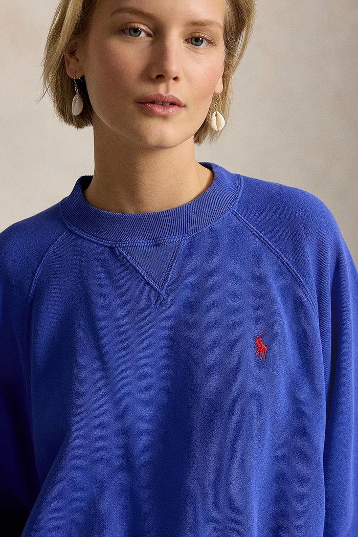 Bluza damska z bawełną Polo Ralph Lauren 211A12739 niebieski