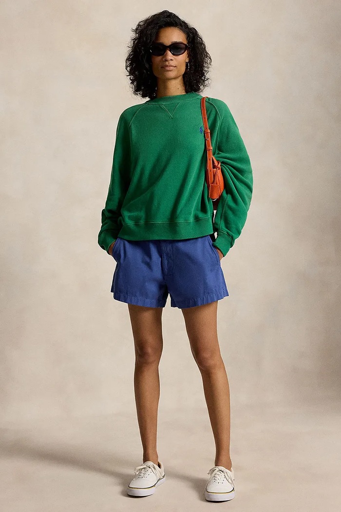 Odzież Polo Ralph Lauren bluza damska z bawełną 211A12739 zielony