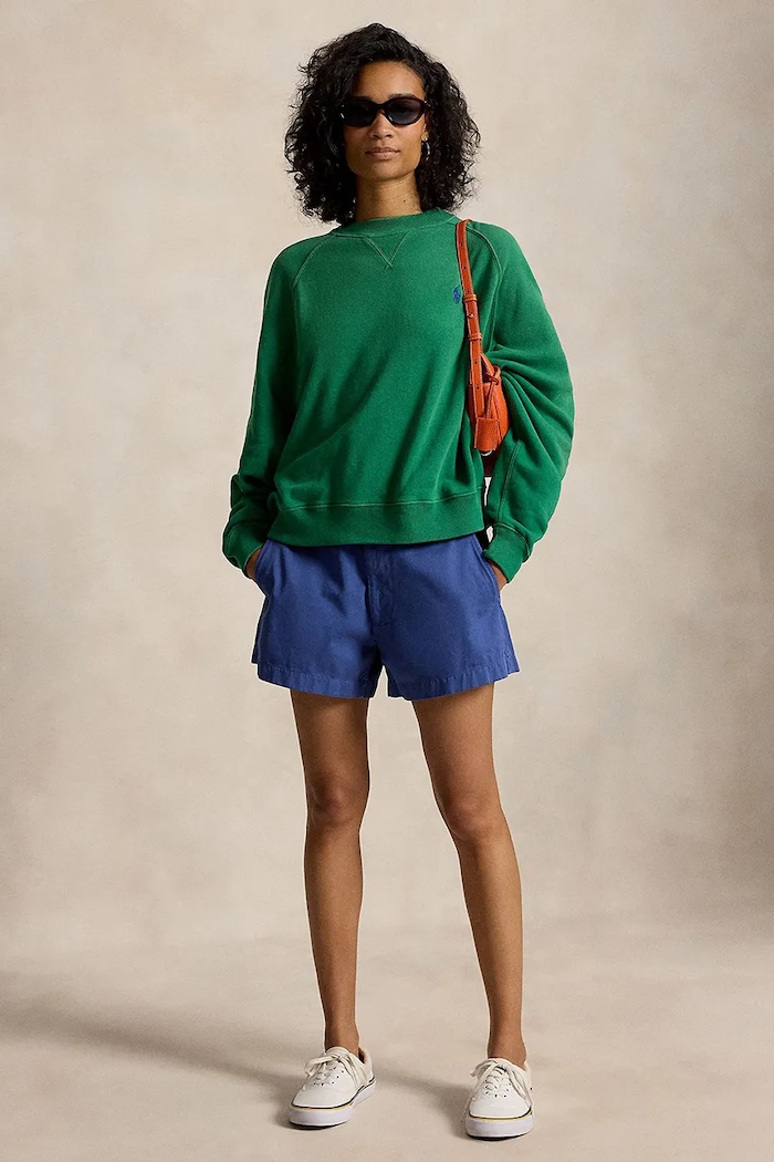 Odzież Polo Ralph Lauren bluza damska z bawełną 211A12739 zielony