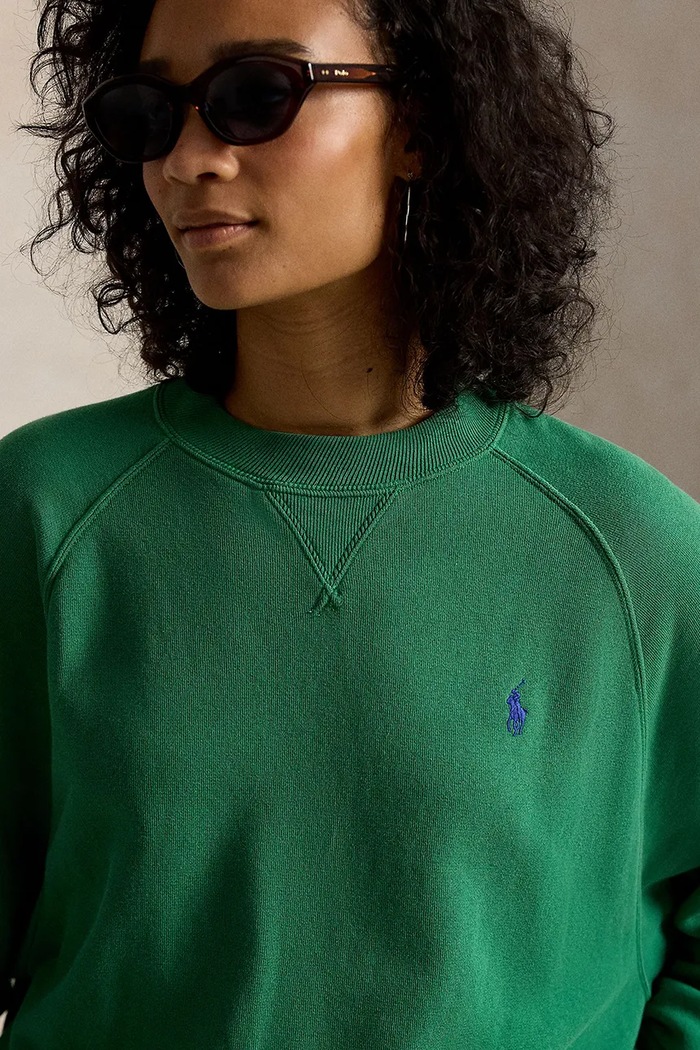 Polo Ralph Lauren bluza damska z bawełną zielony 211A12739