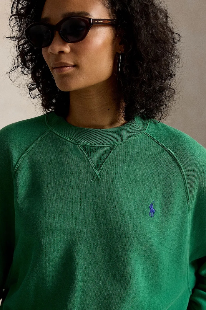 Polo Ralph Lauren bluza damska z bawełną zielony 211A12739