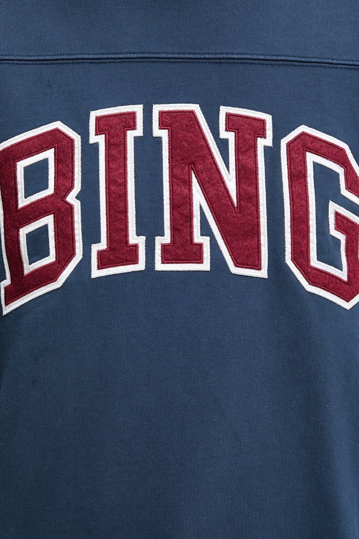 Anine Bing Trenton bluza oversize bawełniana damska granatowy A.08.12203