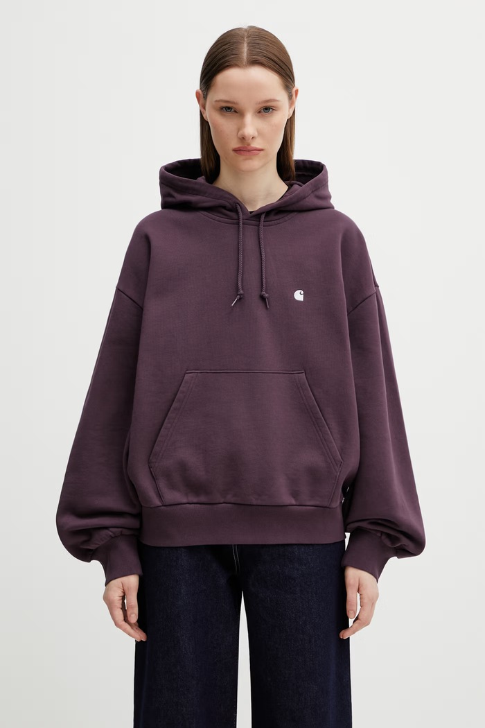 Carhartt WIP W' Hooded Casey Sweatshirt felpa in cotone da donna violetto I032644.3MVXX