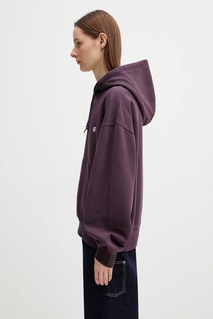 Carhartt WIP W' Hooded Casey Sweatshirt felpa in cotone da donna I032644.3MVXX violetto SS26