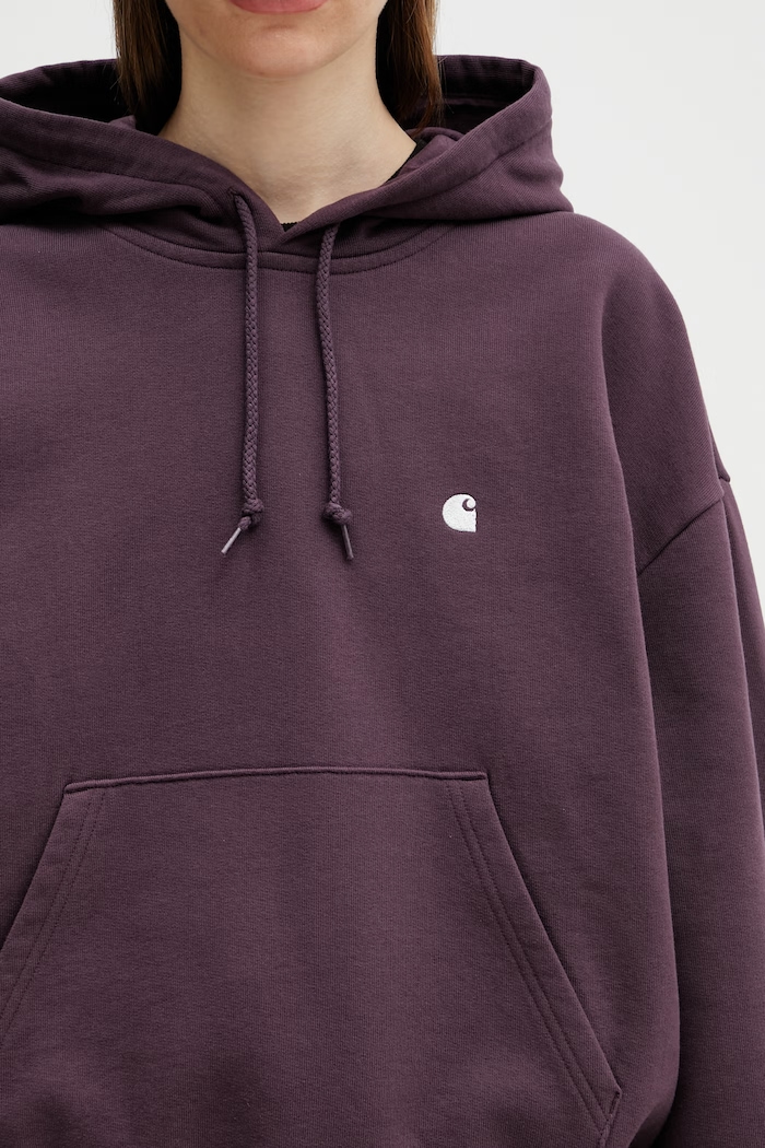 Carhartt WIP W' Hooded Casey Sweatshirt felpa in cotone da donna violetto I032644.3MVXX
