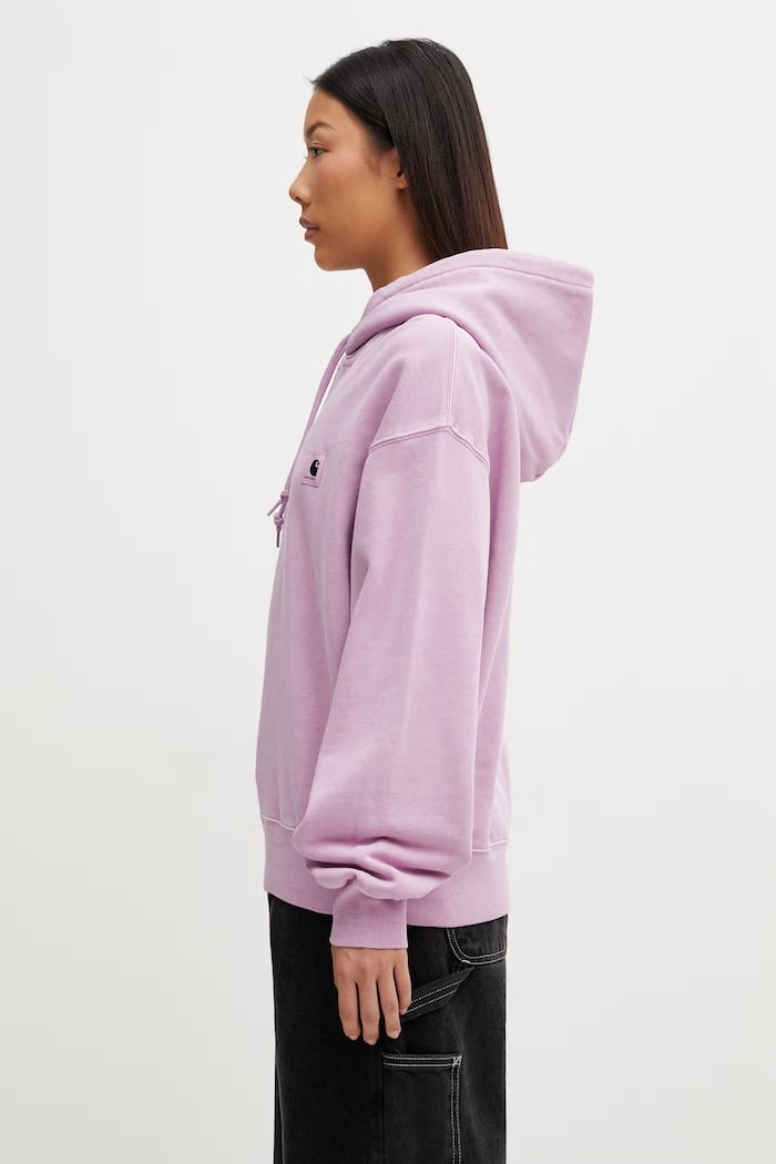 Carhartt WIP W' Hooded Nelson Sweat hanorac oversized din bumbac pentru femei I032741.3IBGD violet SS26