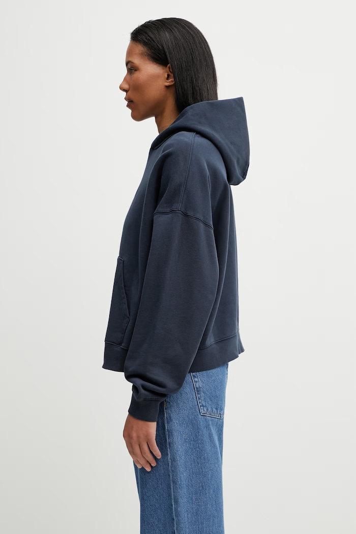 Carhartt WIP W' Hooded Benton Sweat mikina s kapucí bavlněná dámská I034512.3IWGD námořnická modř SS26