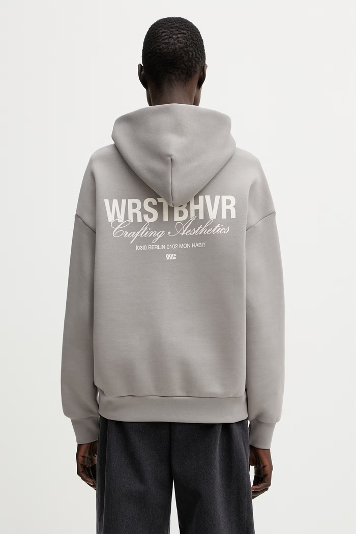 WRSTBHVR Studio V13 mikina s kapucí dámská šedá U2026TT.3439
