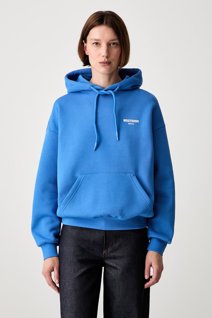 Odzież WRSTBHVR Studio V12 bluza z kapturem damska z bawełną U2026TT.3459 niebieski