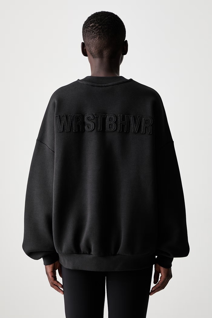 WRSTBHVR Verice bluza oversize z bawełną damska czarny U2126TT.3471