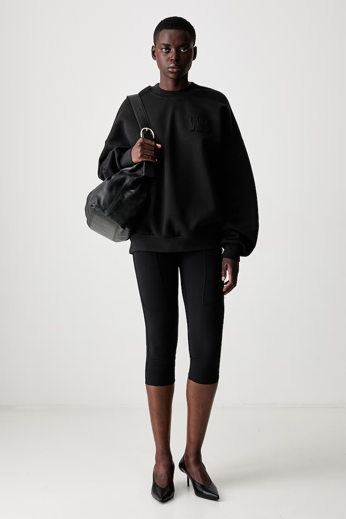 WRSTBHVR Verice bluza oversize z bawełną damska U2126TT.3471 czarny SS26