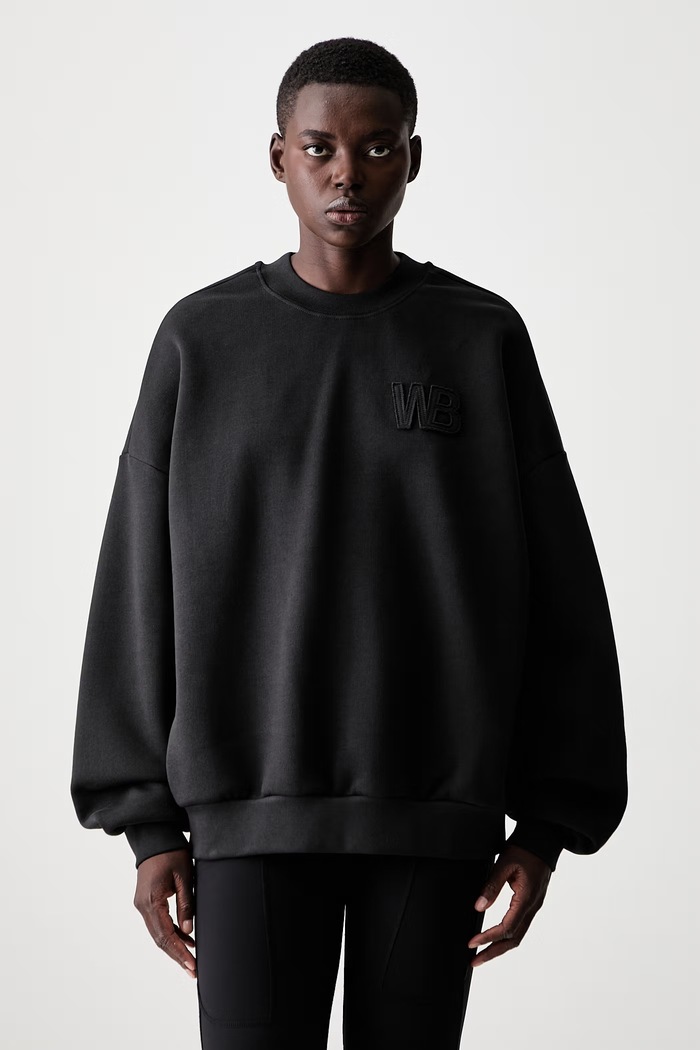 Odzież WRSTBHVR Verice bluza oversize z bawełną damska U2126TT.3471 czarny