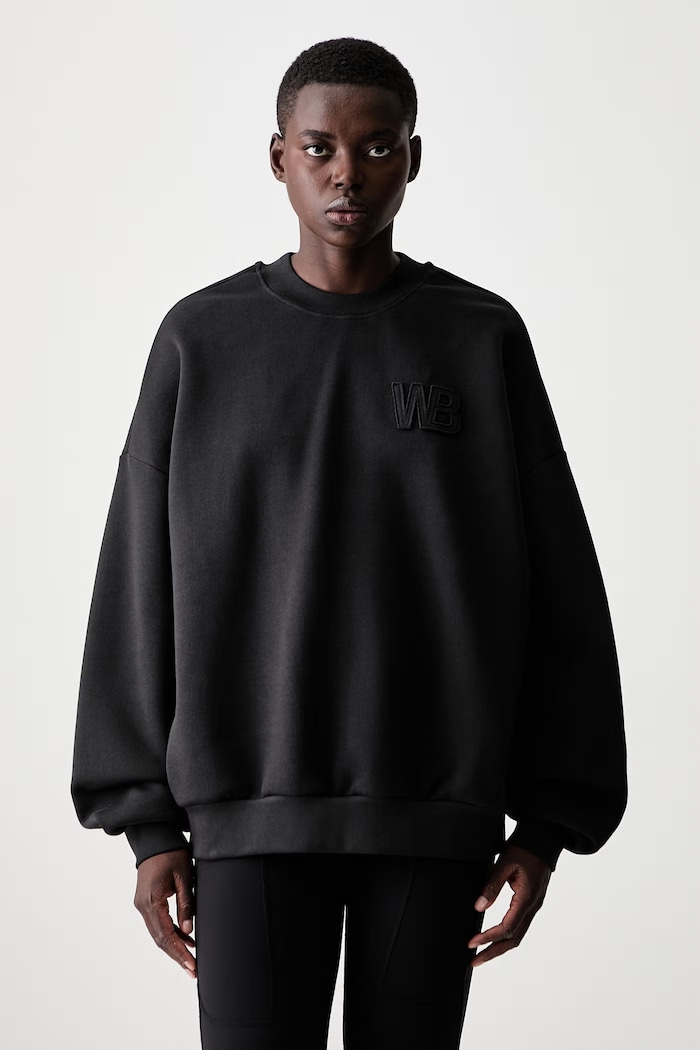 Odzież WRSTBHVR Verice bluza oversize z bawełną damska U2126TT.3471 czarny