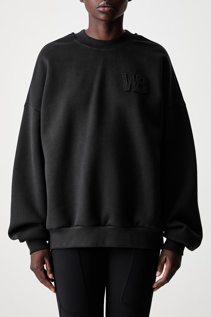 WRSTBHVR Verice bluza oversize z bawełną damska U2126TT.3471 czarny