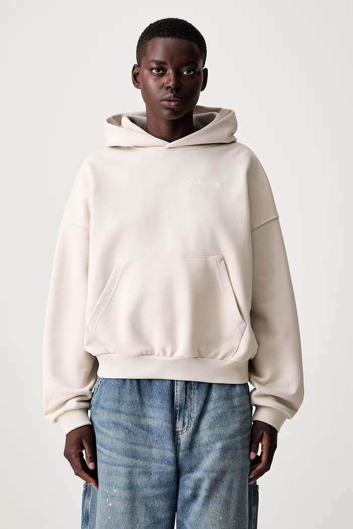 WRSTBHVR Dara V2 bluza z kapturem z bawełną damska beżowy W2026TT.3494